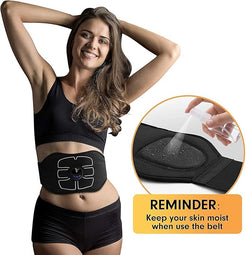 MarCoolTrip MZ Ab Trainer – حزام تدريب البطن الذكي (أسود، MZ-7)
